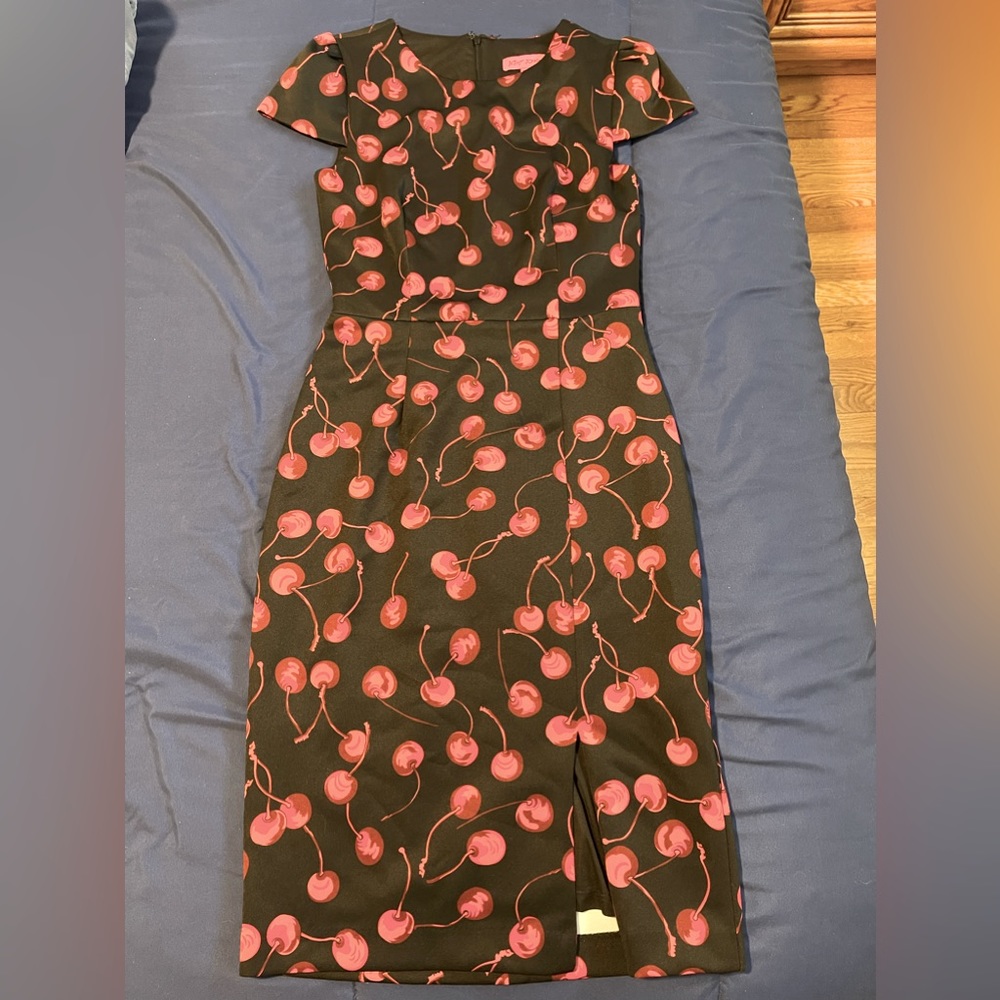 Black Cherry Retro Betsey Johnson Midi Dress